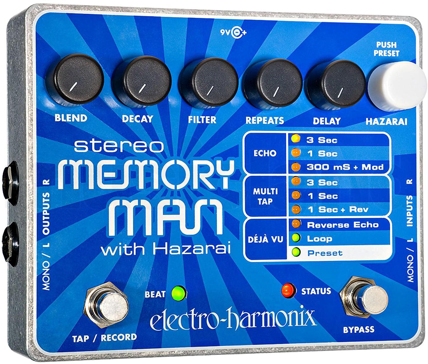 Electro Harmonix Stereo Memory Man with Hazarai Delay / Looper Pedal