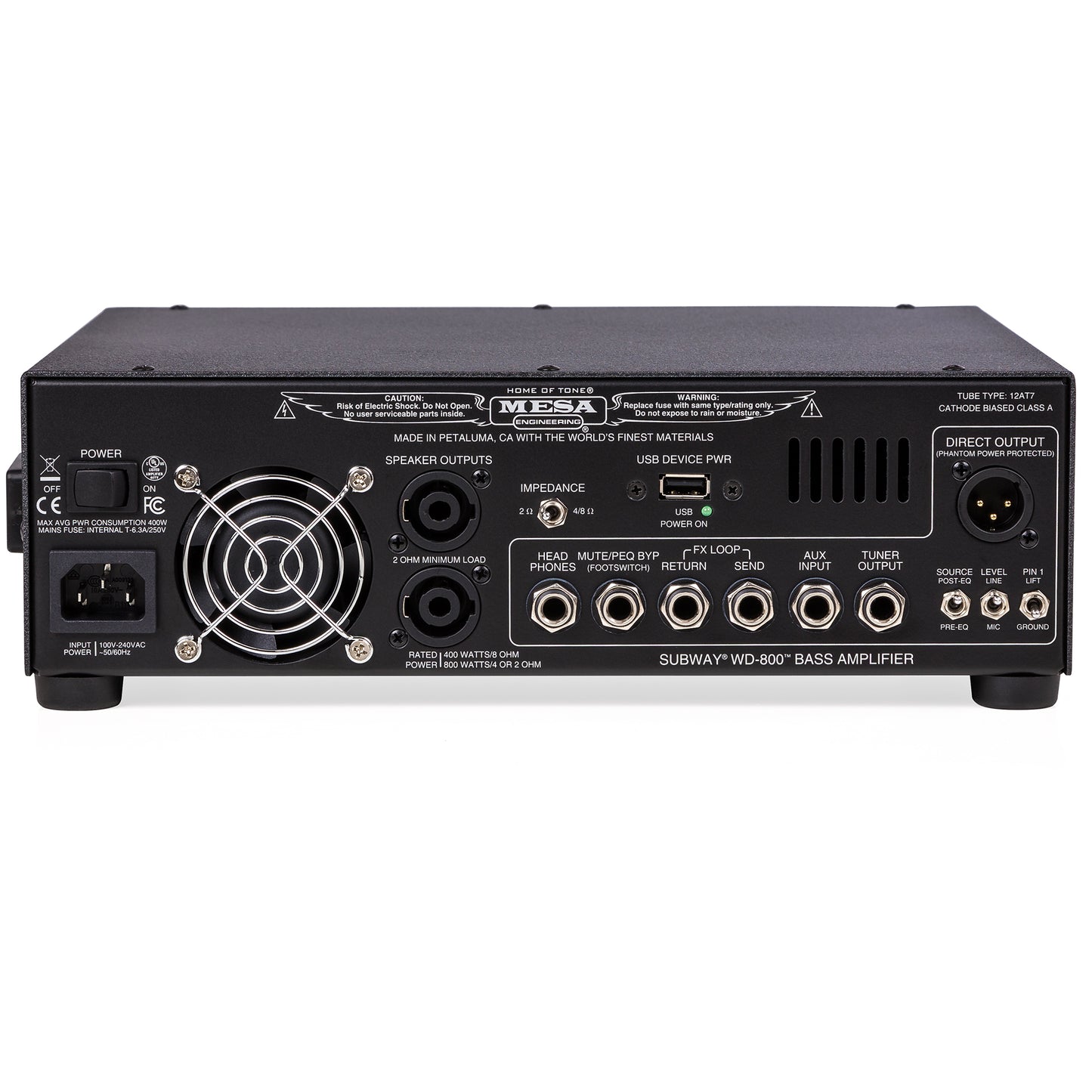 Mesa Boogie Subway WD-800 Bass Head with Tube Preamp