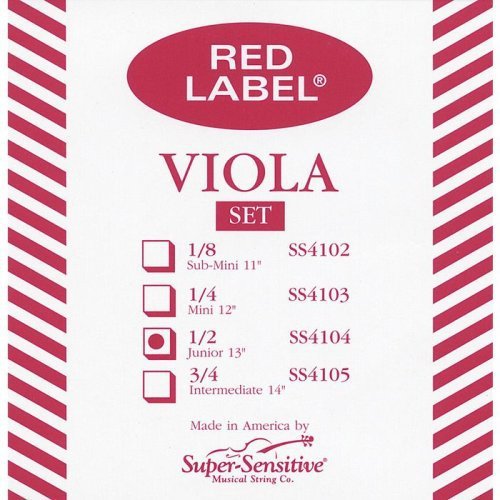 Super Sensitive SS4104 Red Label Junior 13" Viola String Set