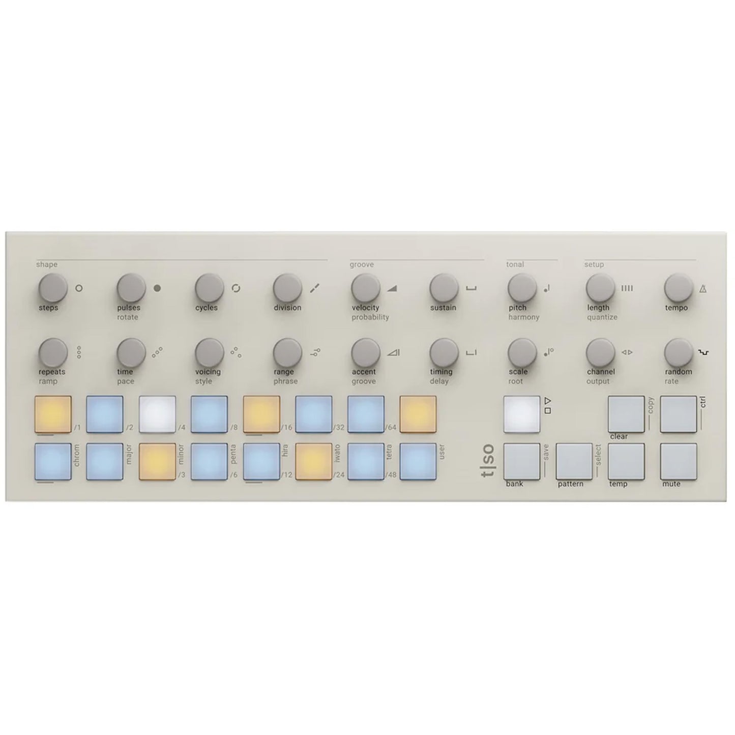 Torso Electronics T-1 16-Track Algorithmic Desktop Sequencer - White