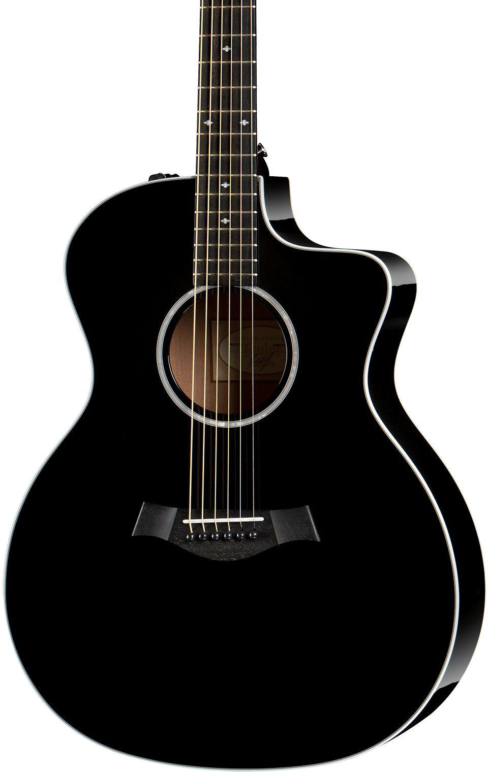 Taylor 214CE Deluxe Grand Auditorium Acoustic Electric Guitar in Black