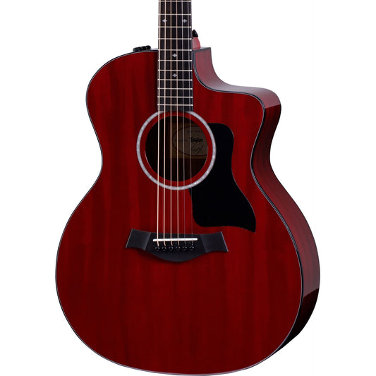 Taylor 224CE DLX LTD Acoustic Electric Guitar - Trans Red