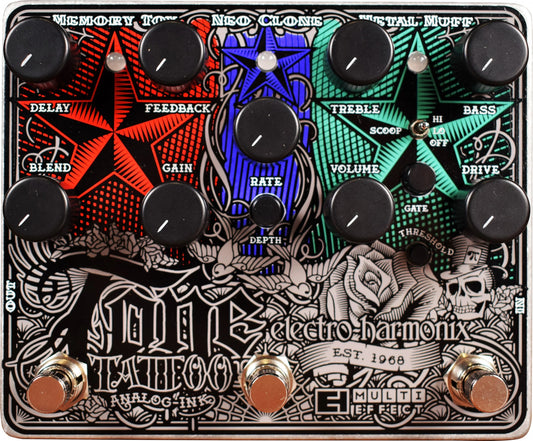 Electro Harmonix Tone Tattoo Analog Delay / Chorus / Distortion Pedal