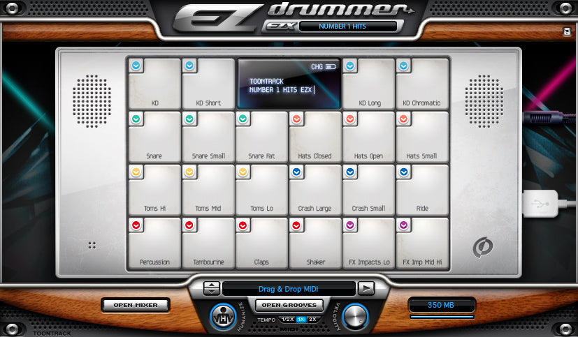 Toontrack Number 1 Hits EZX Expansion for EZ Drummer