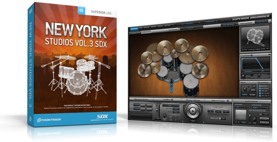 Toontrack TT201 New York Studios Legacy Volume 3 SDX