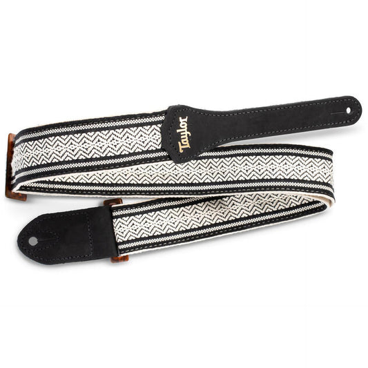 Taylor A200-06 Academy Jacquard Cotton 2 Inches Guitar Strap - White Black