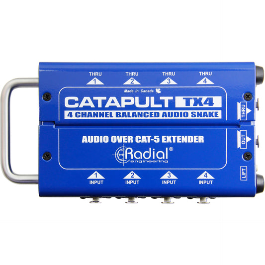 Radial Catapult TX4 Cat 5 Analog Snake Transmitter with 4 XLR-F Inputs