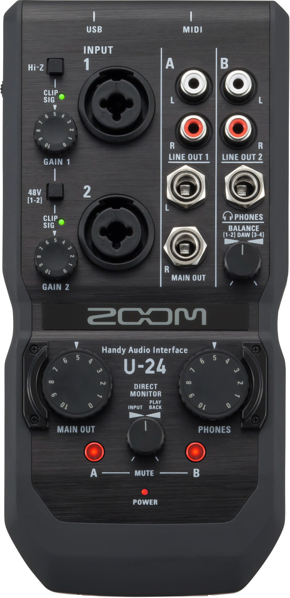 Zoom U-24 Portable USB Handy Audio Interface