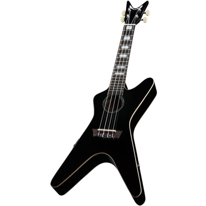 Dean Guitars, 4-String ML Acoustic/Electric Ukulele with Gigbag, Black