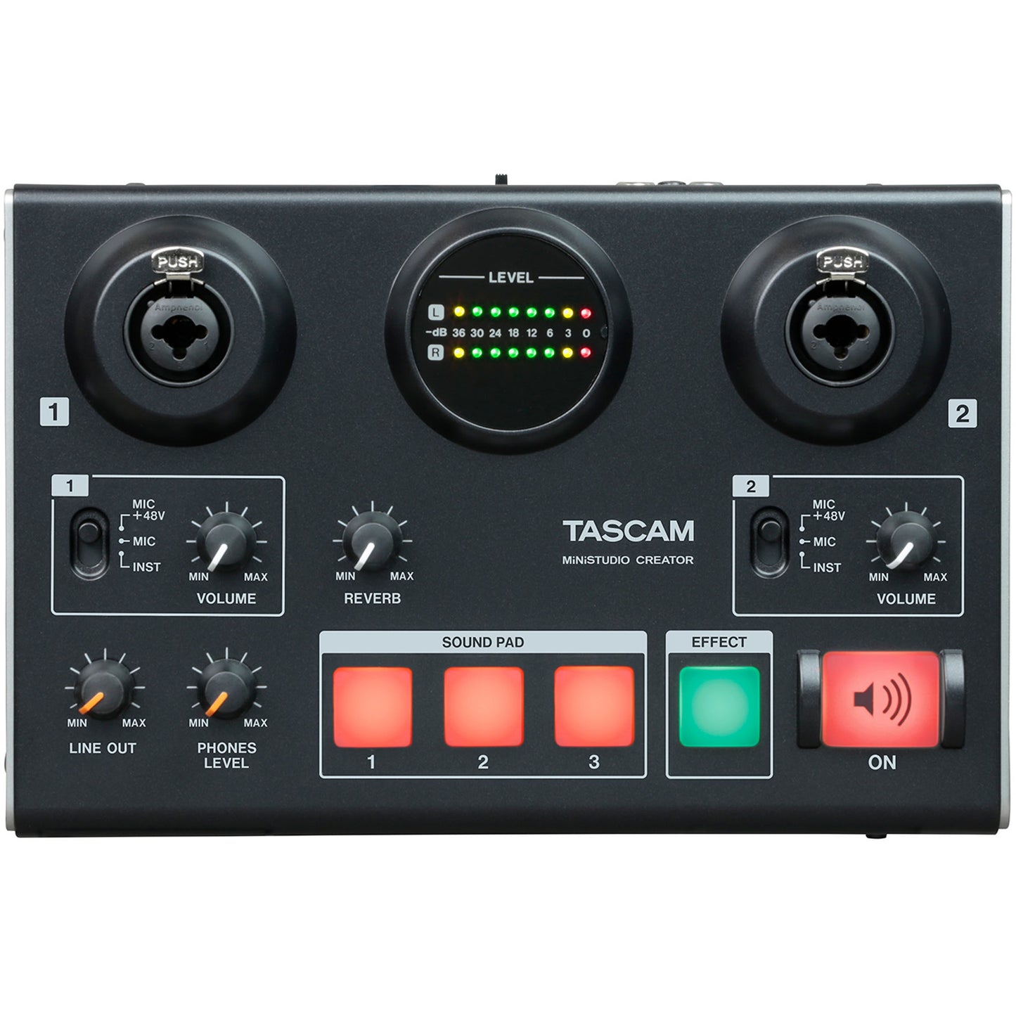 Tascam US-42 Ministudio Creator USB Podcasting Interface - Black