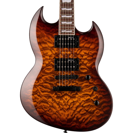 ESP LTD Viper-256 Electric Guitar, Dark Brown Sunburst