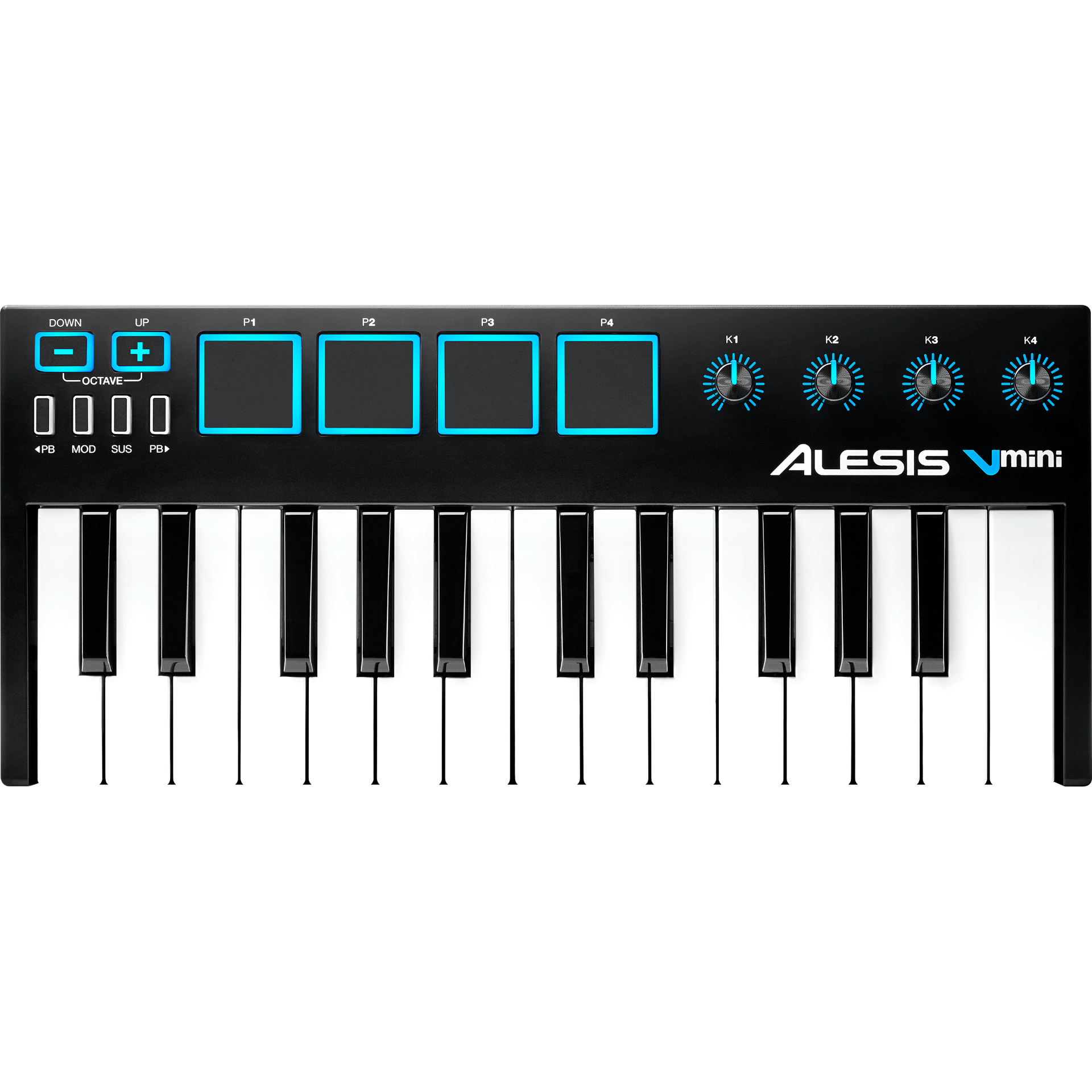 Alesis V Mini Portable 25-Key USB MIDI Keyboard Controller – Alto