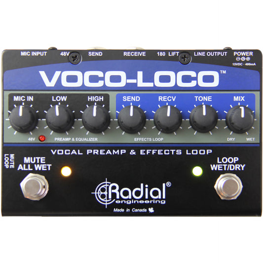Radial Voco Loco Microphone Effects Loop and Switcher for Voice or Instrument