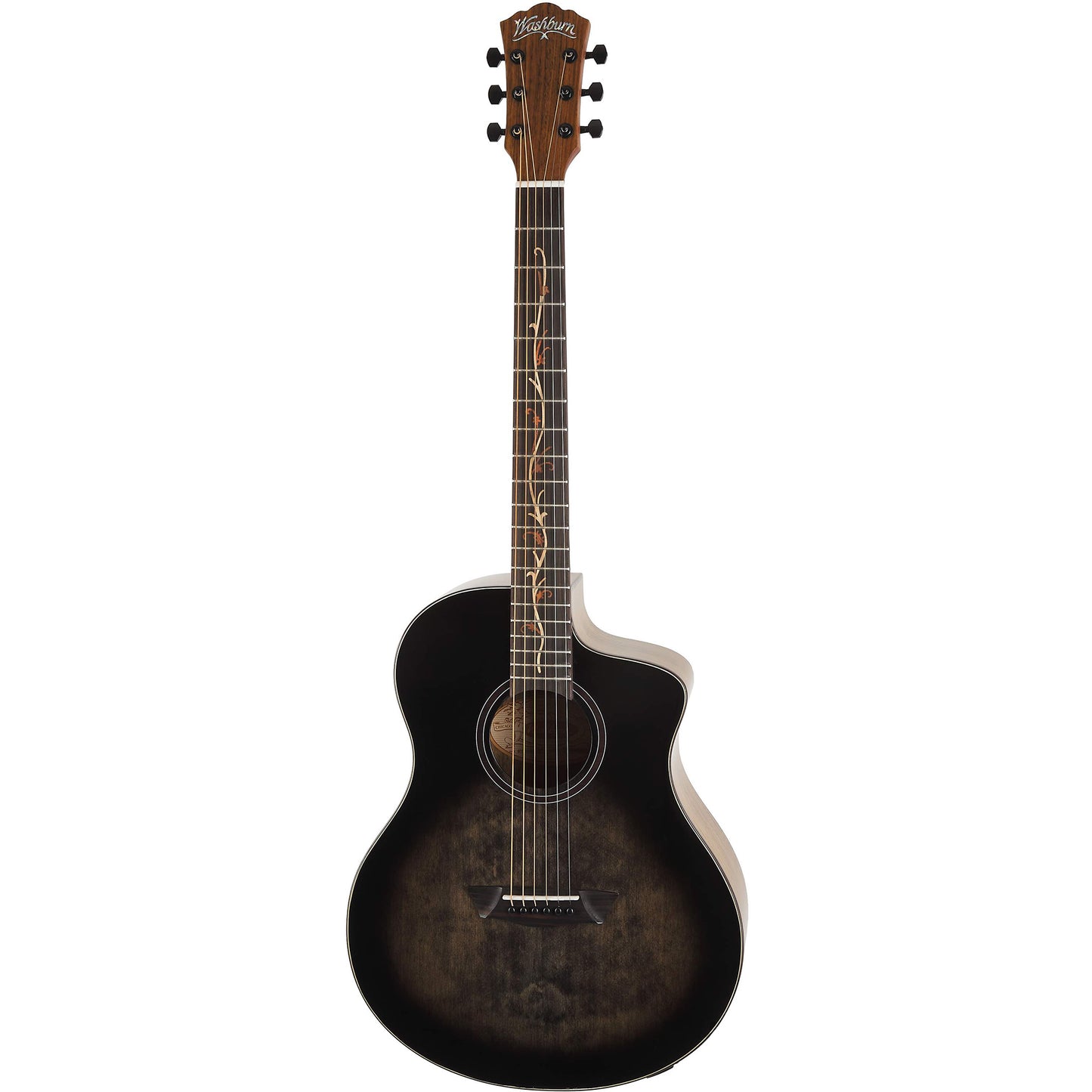 Washburn Bella Tono Vite S9V Acoustic-Electric Guitar in Charcoal Burst
