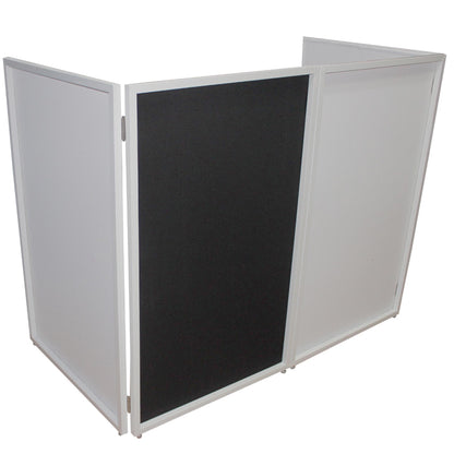 ProX Four Panel Collapse and Go DJ Facade - White Frame and Carry Bag